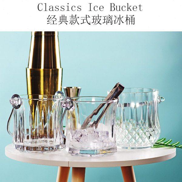 玻璃冰桶香槟桶六角啤酒冰块桶盛冰KTV酒馆酒吧带提手透明送冰夹,餐饮具,冰桶,淘宝优惠券,粉丝福利购,淘宝优惠卷