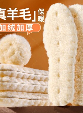 【下单立减50】雪地靴鞋垫冬季保暖羊毛皮毛羊绒加绒加厚防寒_SH