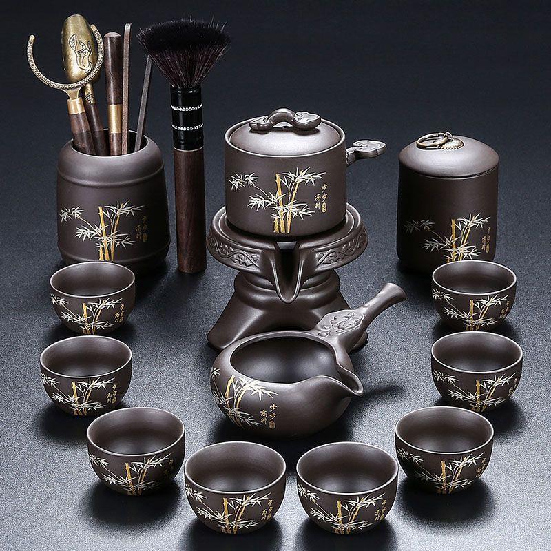 紫砂防烫神器自动茶具套