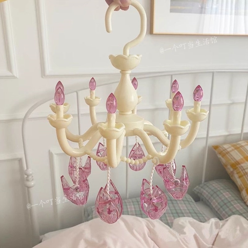 日系ins晒袜子多夹子型可爱吊灯仙女衣架少女心学生内衣家用夹子