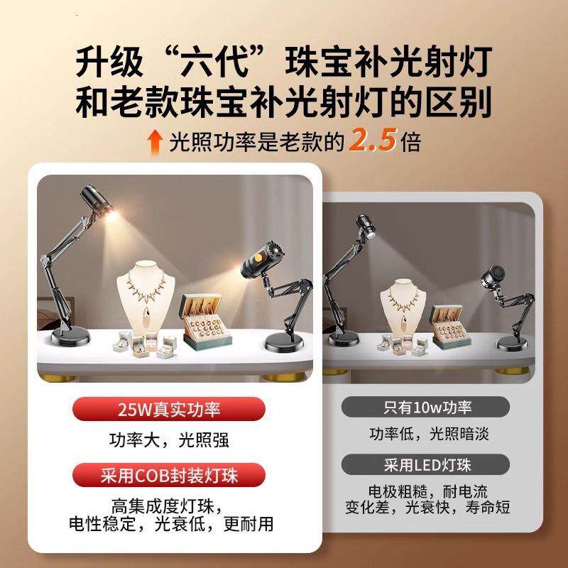 桌面珠宝拍摄补光灯直播