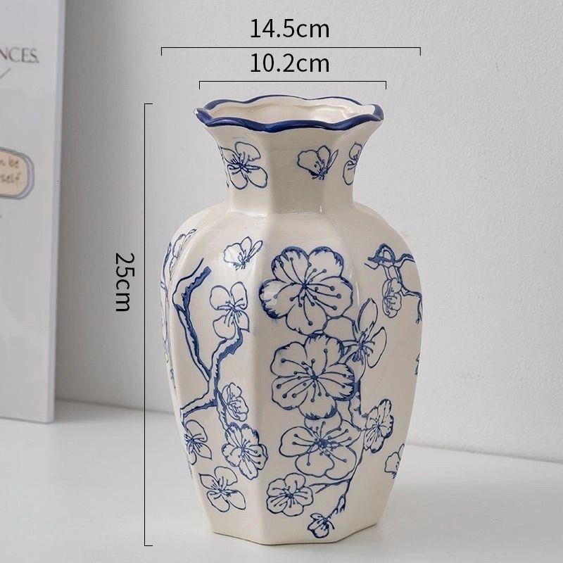 中式高级青花瓷复古玄关