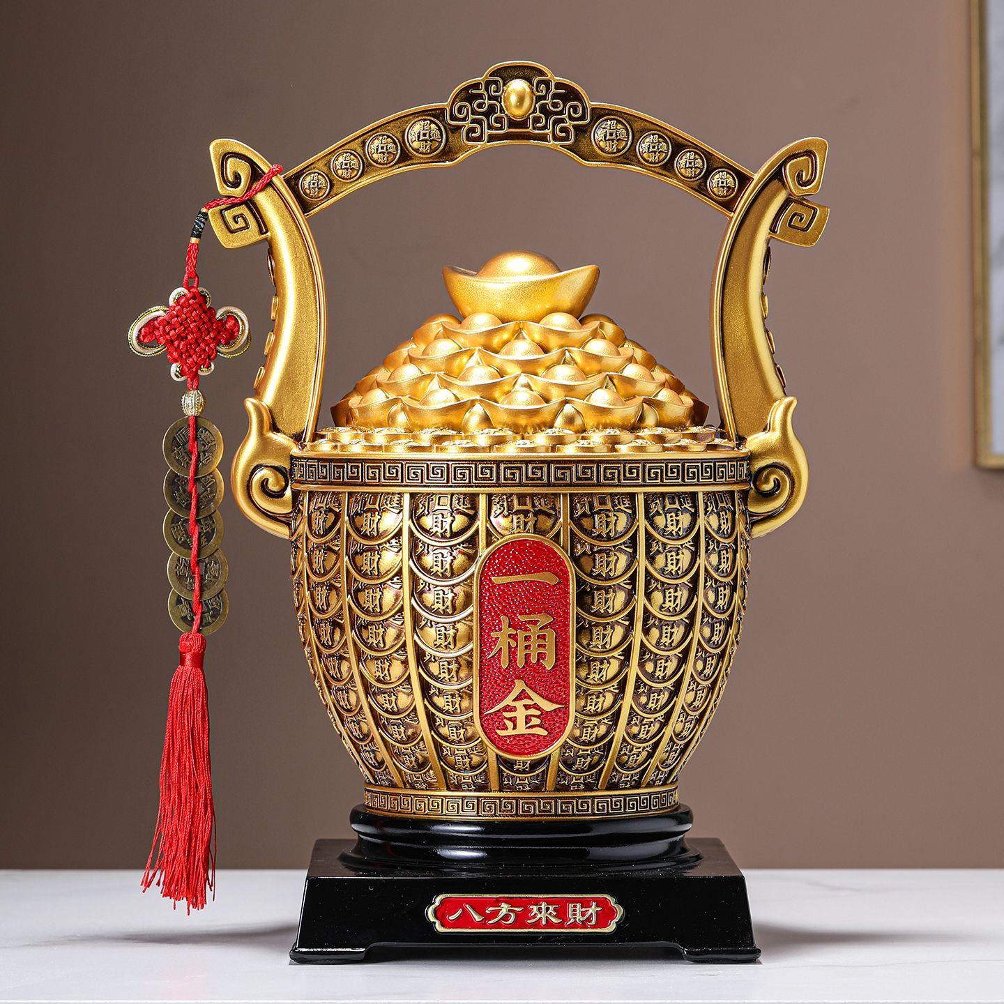 一桶金聚宝盆摆件存钱罐