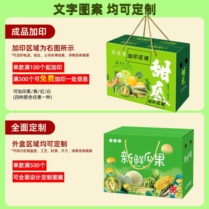 通用甜瓜礼盒包装箱羊角