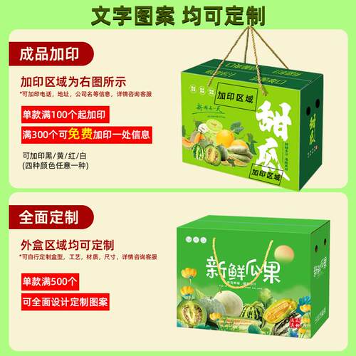 通用甜瓜礼盒包装箱羊角