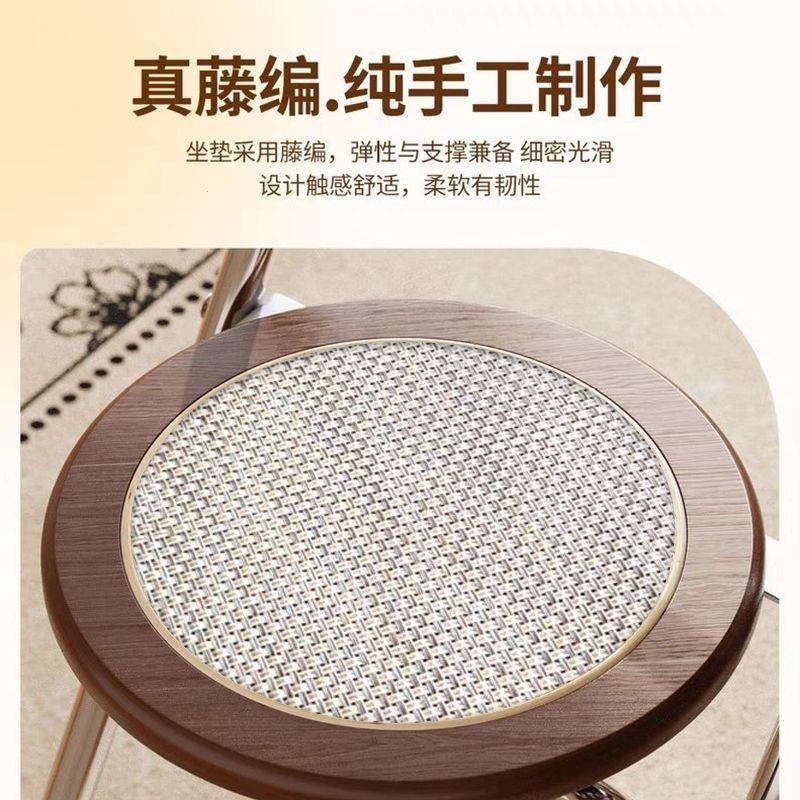 藤编餐椅中古设计师折叠