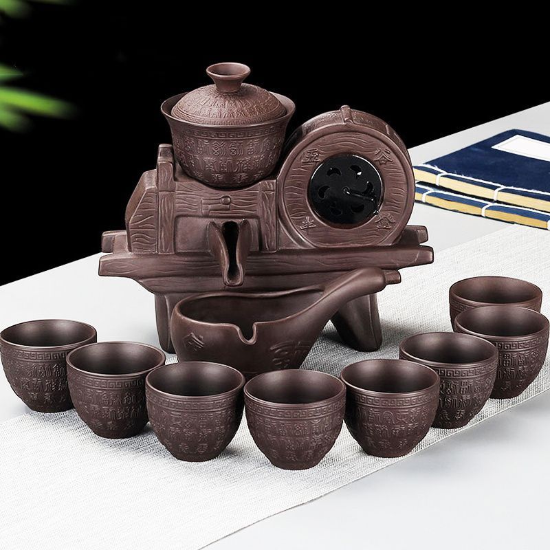 紫砂懒人茶具套装家用全自动泡茶壶高档功夫茶杯冲茶神器整套茶盘