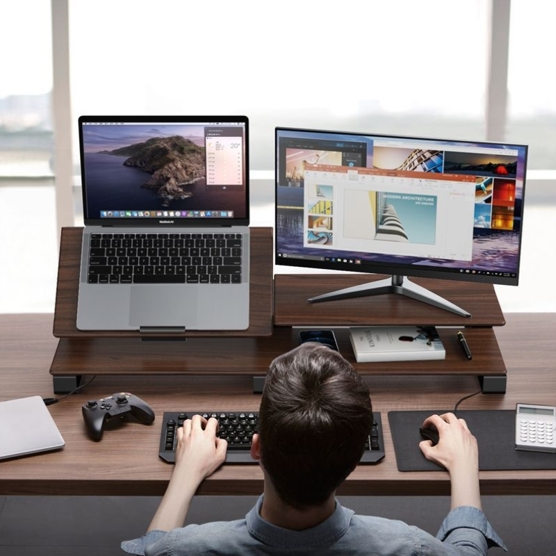 ofh增高架桌面可调节双显示器笔记本电脑增高架台式办公电脑ins风