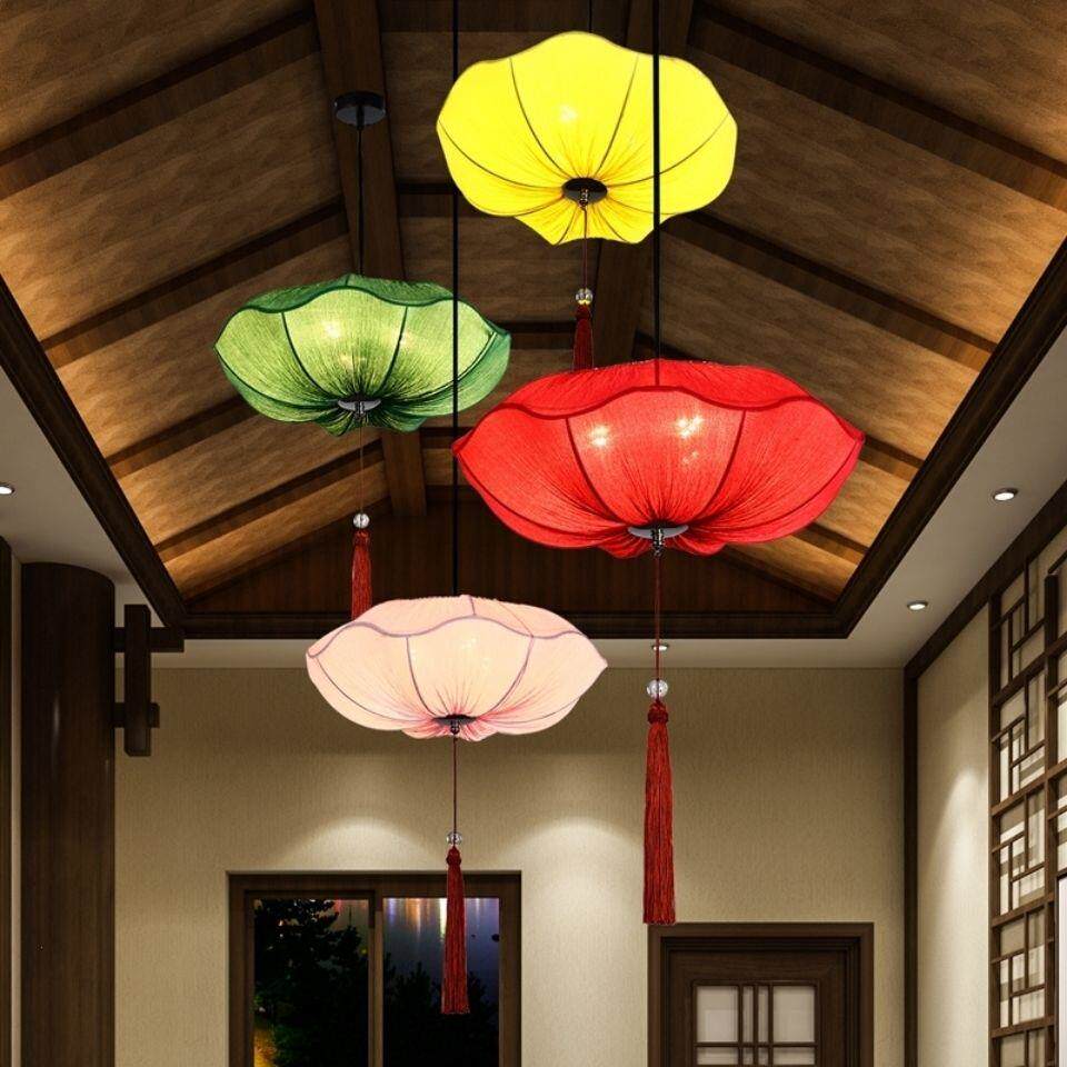 中秋节荷叶荷花灯中国风