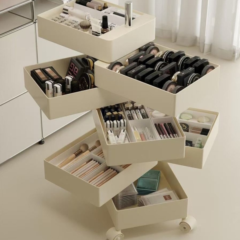 床头柜可移动旋转收纳柜卧室床边柜ins边几多功能储物柜抽屉边柜