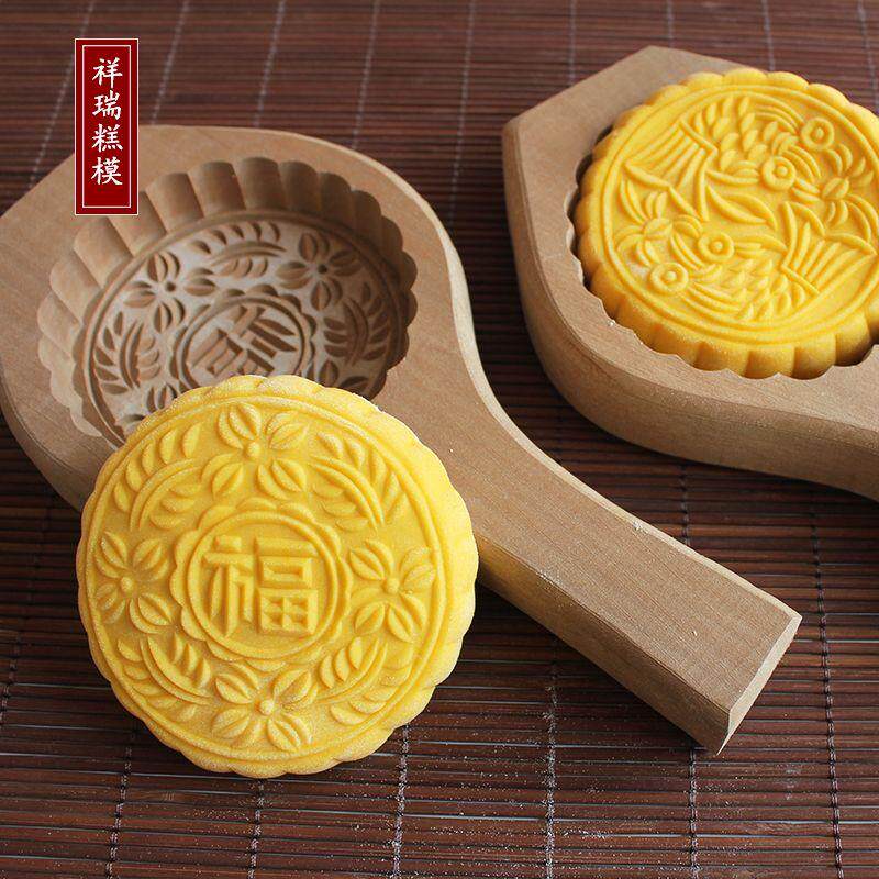 木质手工做月饼模具糍粑