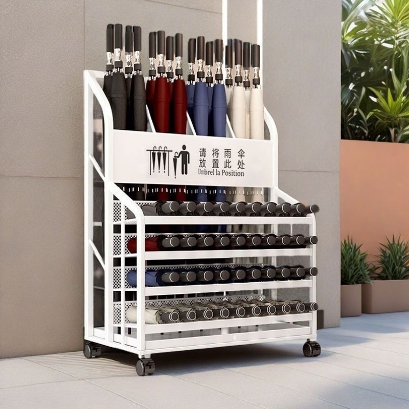 商用雨伞收纳架酒店大堂教室门口放伞架沥水架桶放置学校公司铁艺