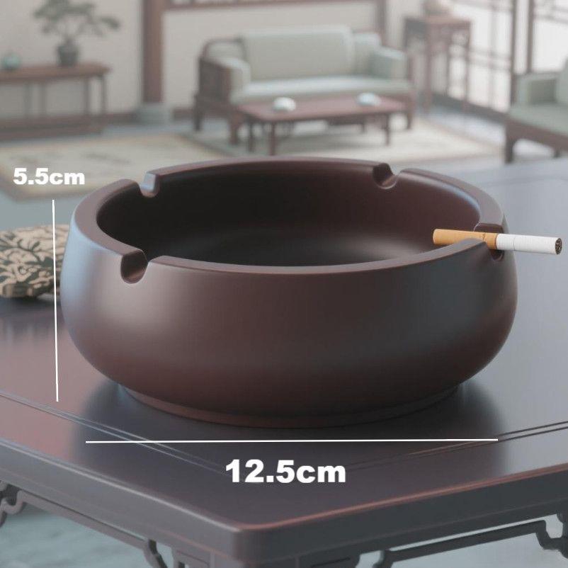 紫砂陶瓷烟灰缸家用客厅