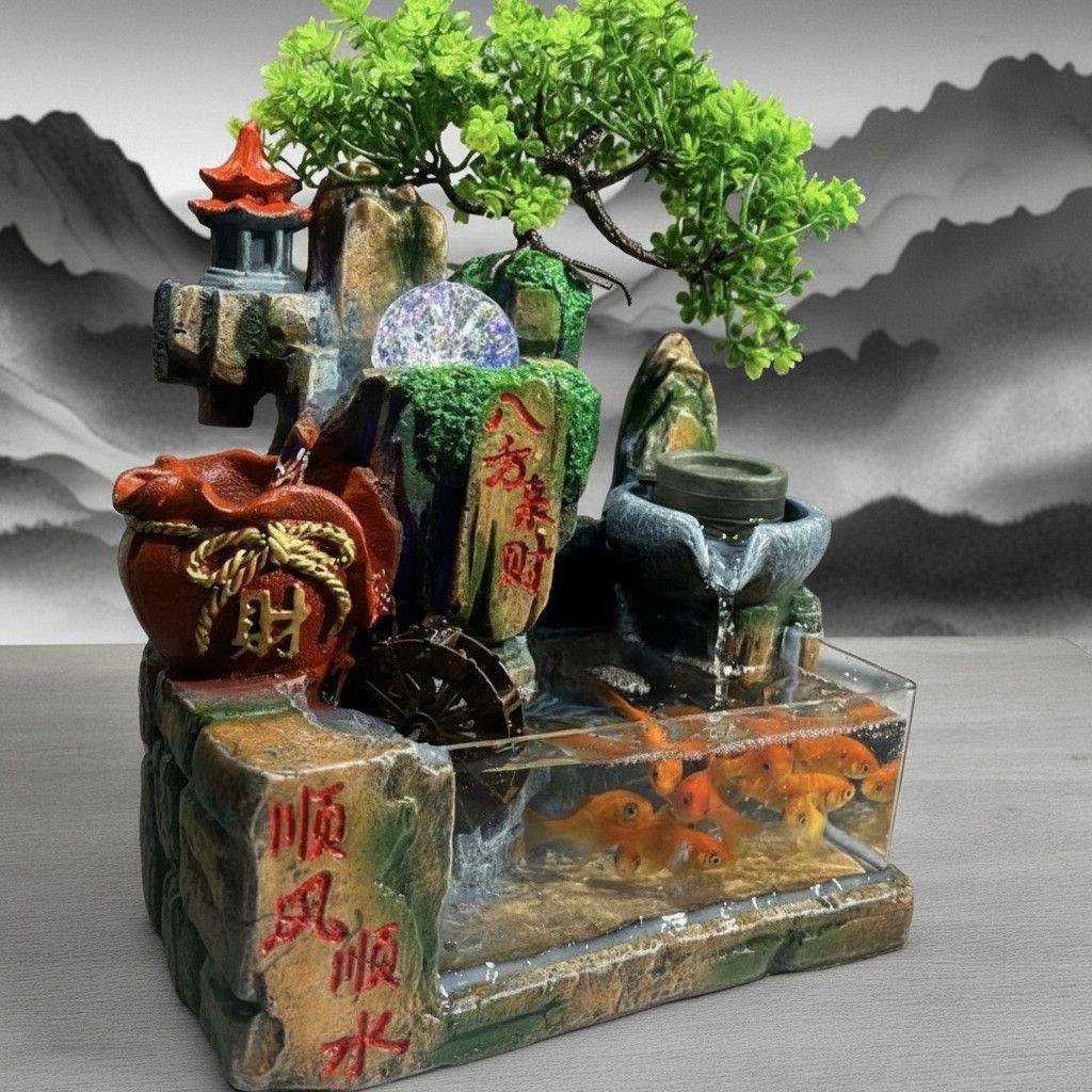 造景流水摆件招财进宝八