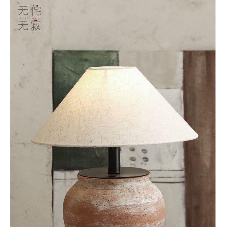 侘寂风亚麻台灯灯罩简约