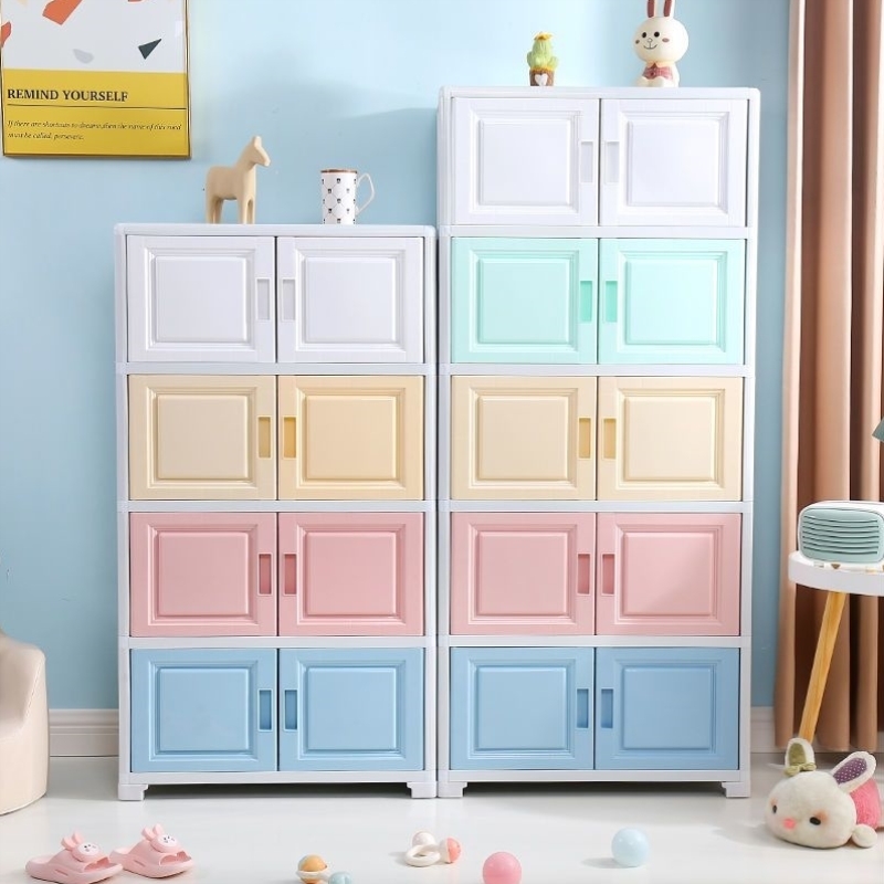 收纳柜子超大号79cm宽加高加厚储物柜多功能双开门整理柜铝合金架