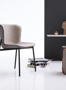 北欧餐椅家i用现代简椅子s网红约餐厅凳子酒店会n所MEM靠背椅洽谈