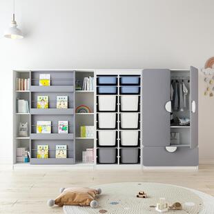9架C实木儿童衣柜简易家卧室推拉门书制组合小用衣柜HRA定收