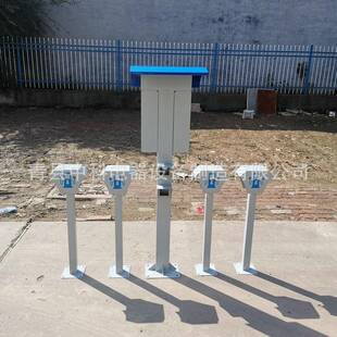 室外防雨充桩立柱10路充电电站户外架选地桩蘑613菇桩两口颜色可