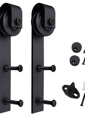 白色型谷丝仓门528件移门静音推J拉门五金配镀镍拉轨道滑轮滑轨吊