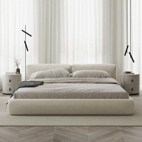 意式极简1.5双人科技布布艺床现代轻奢主卧1.8米网红泡芙榻榻米床,住宅家具,布艺床,淘宝优惠券,粉丝福利购,淘宝优惠卷