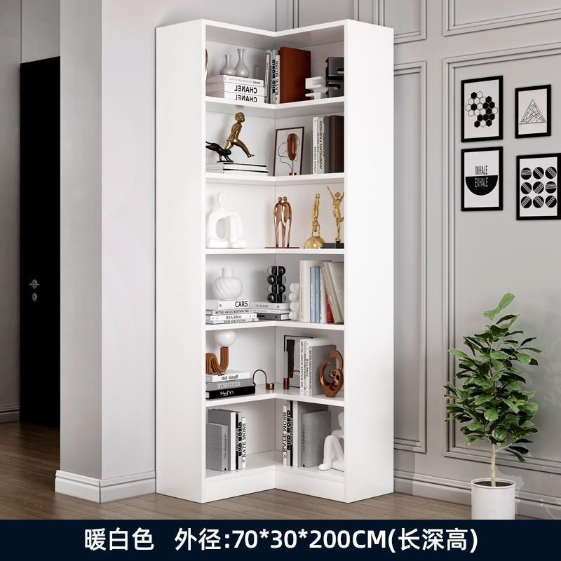 ZF墙角边角柜书架三角柜靠墙拐角收纳柜转角置物架墙角一体客厅书