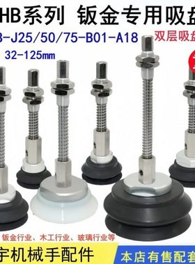 机械手吸盘工业金具支架ZPX-HB40/50/63/80/100/125重载型侧进气