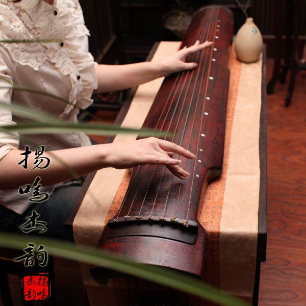 【扬鸣古琴】纯手工仲尼断纹琴 演奏级古琴 老木料纯生漆送15送桌