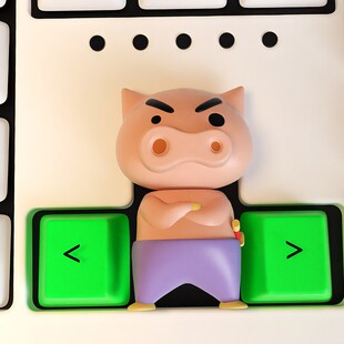 立体女生可爱肥嘟嘟左卫门键帽树脂创意个性 饰品 机械键盘帽单个装