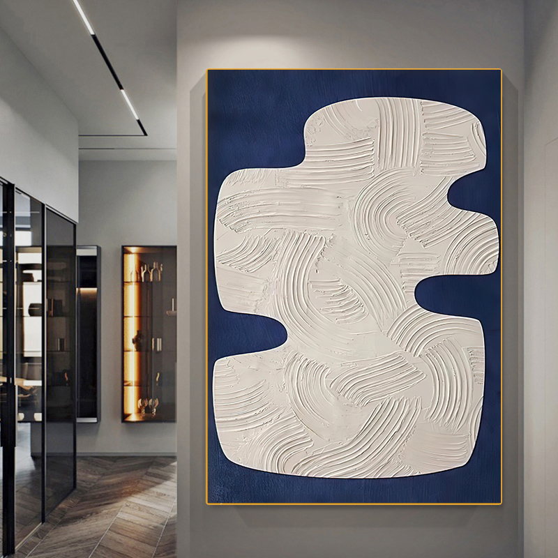 现代简约客厅沙发背景墙极简装饰画入户玄关走廊过道抽象挂画竖版