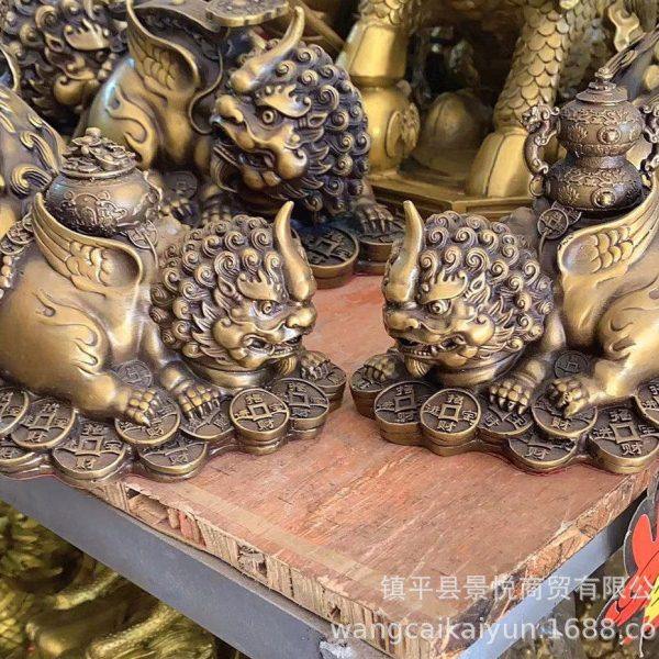 铜貔貅摆件纯铜独角飞天貔貅客厅桌面装饰聚盆貔貅一对瑞兽,饰品/流行首饰/时尚饰品新,摆件,淘宝优惠券,粉丝福利购,淘宝优惠卷