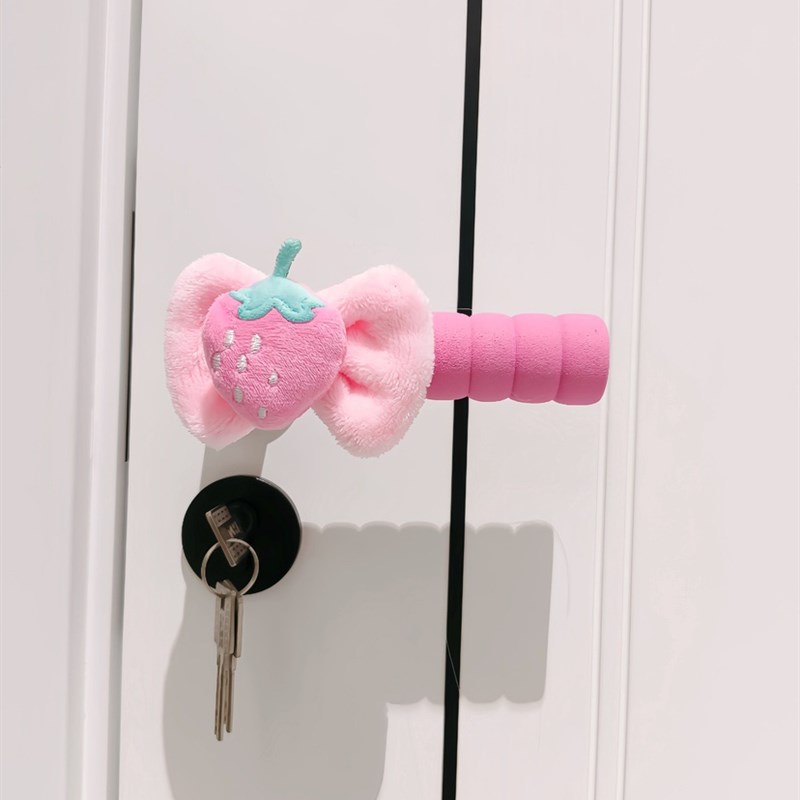 门把手可爱保护套防静电t冬季防磕碰毛线毛绒保护套冬天除静电