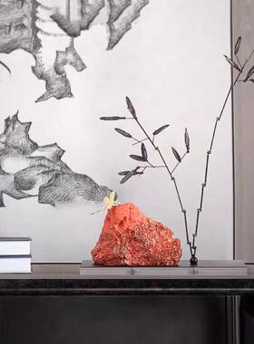 现代新中式装创意假山石竹叶摆别件售断楼处展厅墅隔家MC-TY-66居