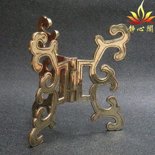 尼泊尔手工纯铜朵玛盘水陆供财神架供朵玛盘朵玛壶架子三脚架大号