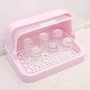 防尘沥水杯架创意放杯子的托盘收纳盒置物家用玻璃茶杯水杯挂架子