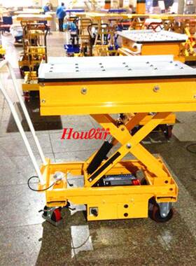 200kg滚珠台面式平台车MH-K70牛眼电动/手动液压升降平台车叉车