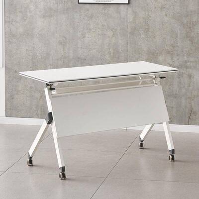 折叠议合桌培可移动训桌椅组办公桌会长条桌教育机构1907折叠培训