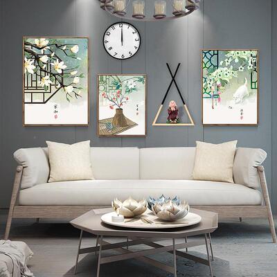 浩隆画北欧装饰画组合框客厅架壁画中式支挂现HLSL0022代简约卧新