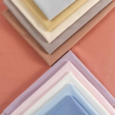 4秋0s纯织色棉舒绒双CFY面针弹力棉毛布冬a类婴儿居家服秋衣秋裤