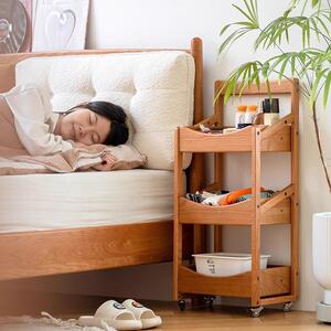 欧拉果水置物架实木推车客厅果果零食陈列厨OL254151房可移架动多