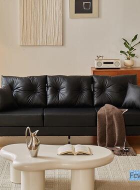 沙发小户型三出租房公寓人服装屋店双办公室HIW接待黑色懒人客厅