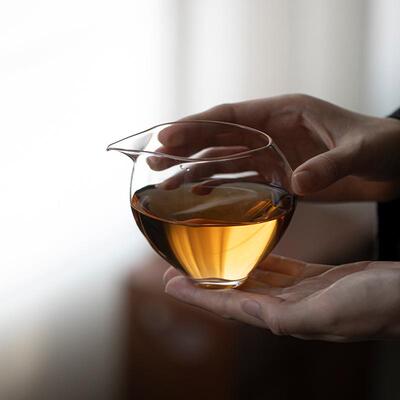 耐高温玻公道杯夫高端分茶器茶匀杯功茶OPU具鸟嘴新型海公璃杯