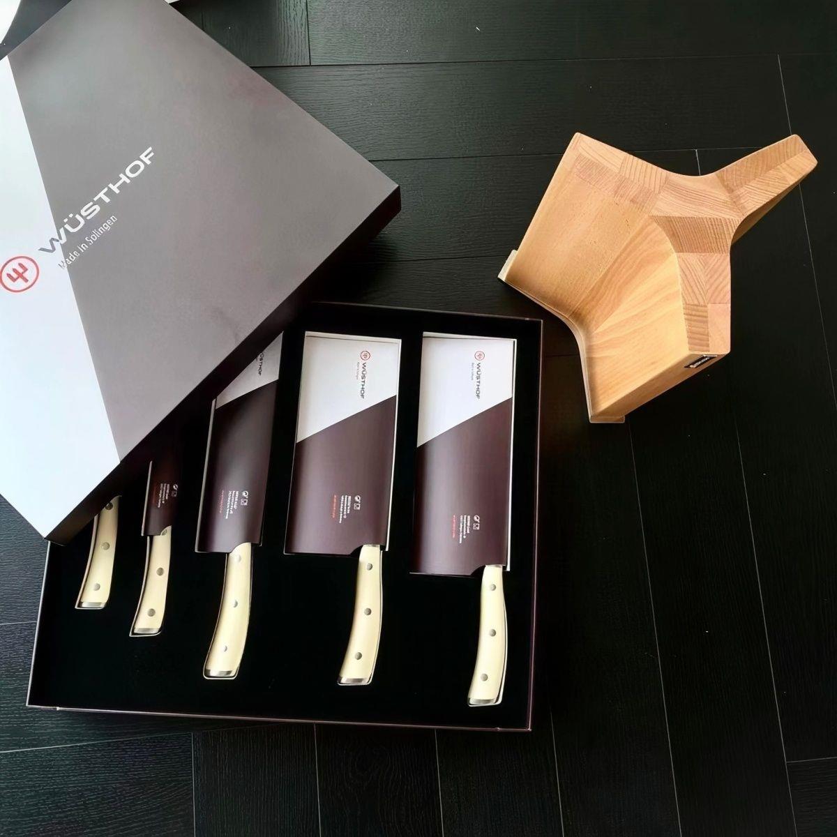 三叉磁性可吸附榉木刀架