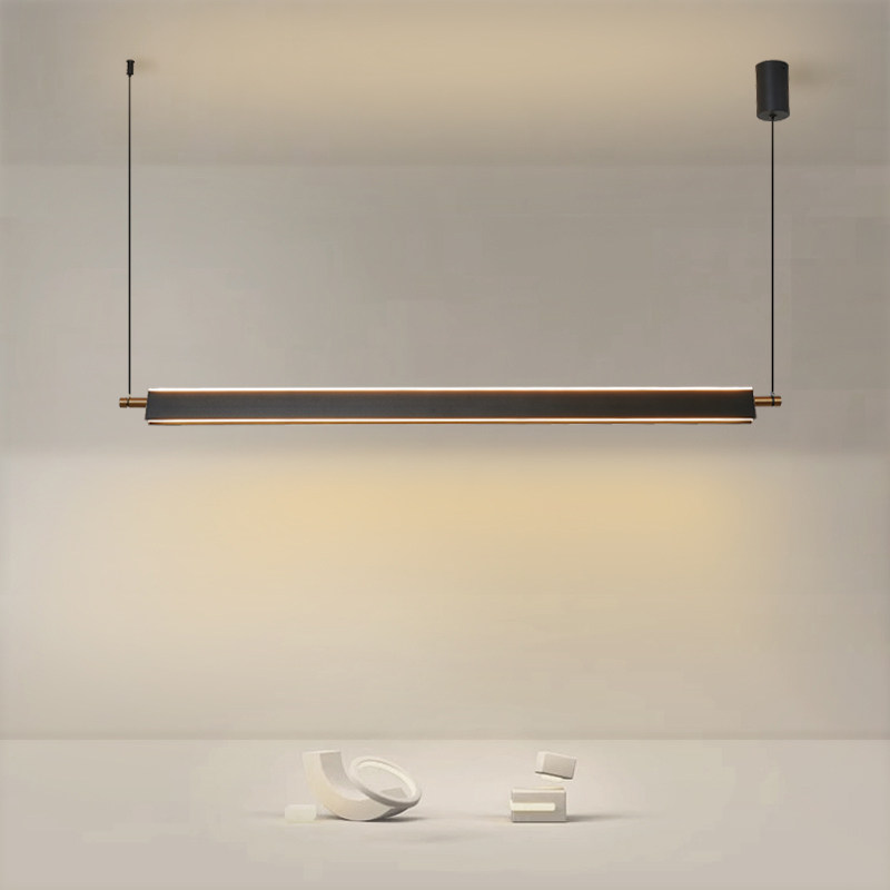 餐厅吊灯现代简约长n条灯茶室吊灯新款客厅灯饭厅餐桌吧台北欧灯