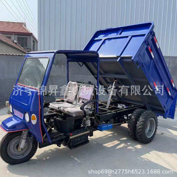工程农用柴油三轮车爬坡载重王大马力三马子农用工地自卸翻斗车