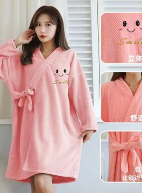 浴巾2032新款家用浴袍女大人可穿可裹戴式浴裙可穿睡衣YMM