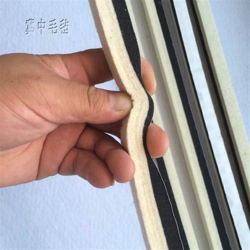 定制背胶毛毡海绵双面自粘条 复合工业机械吸油T松软防撞羊毛毡条