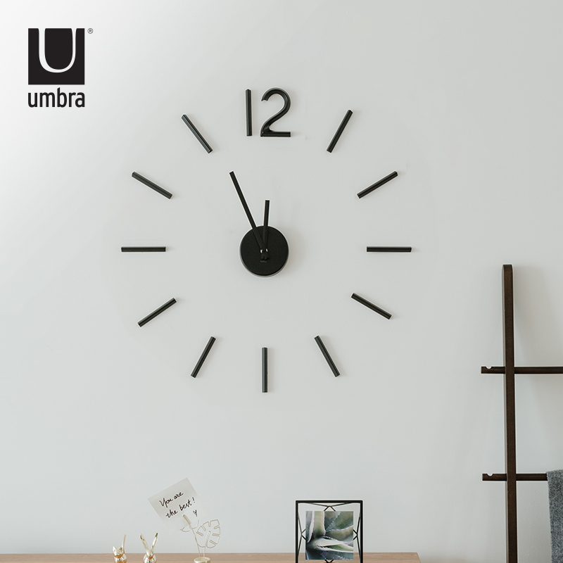 Umbra 北欧客厅挂钟装饰w时钟表挂墙创意时尚现代简约家用轻奢潮