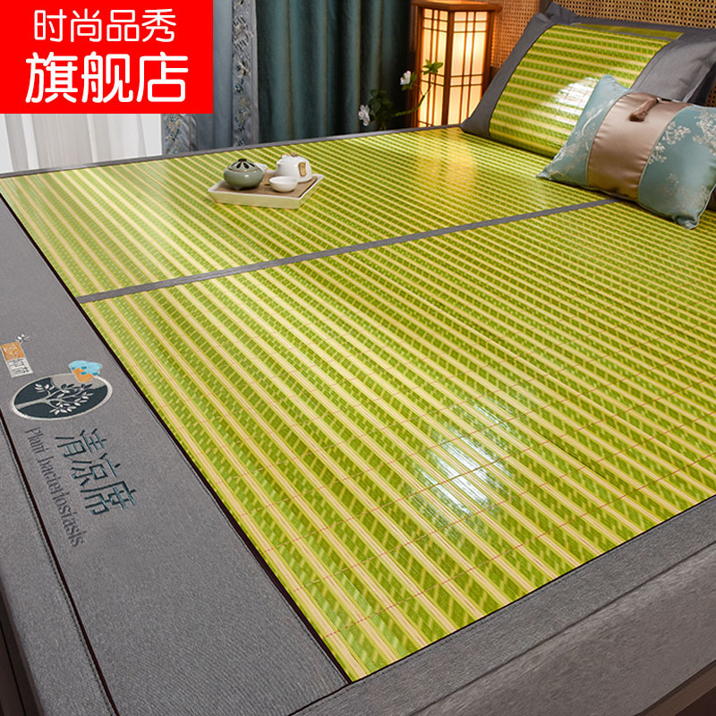 凉席夏天2023新款n竹席加硬两面双面大床冰凉竹子家用1米8x2米席