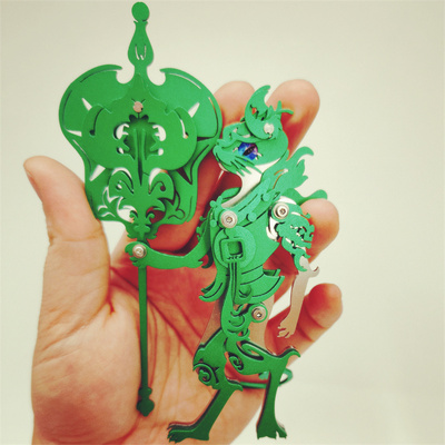 魔客喵之城铁扇长老金属拼图拼装模型手工国潮玩具机械情人节摆件